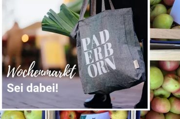 Schmuckbild "Wochenmarkt Sei dabei" mit neuer Paderborn-Tasche