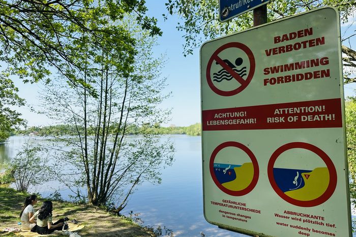 Warnung vor Schwimmen Paderborner Seen