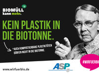 Biotonnen mit Plastiktüten