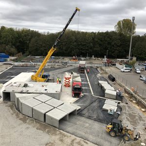 Aufbau der Rampe, Ende Oktober 2018