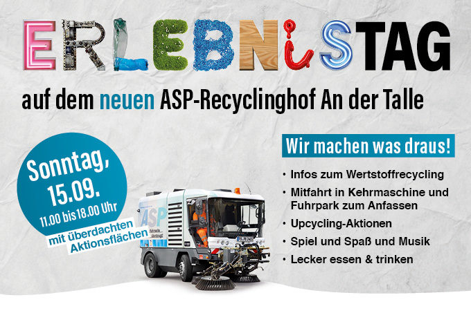 Banner erlebnistag Recyclinghof Talle