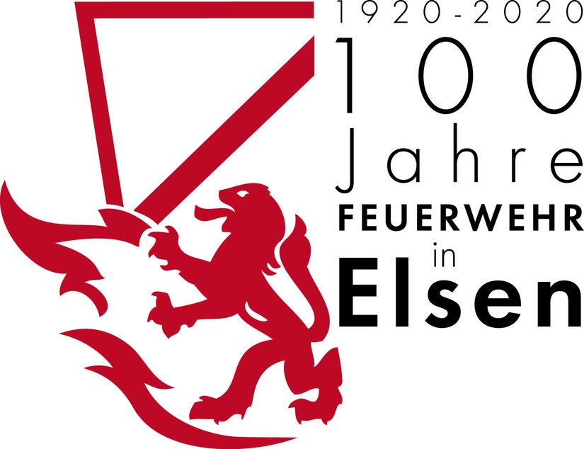 100 Jahre Feuerwehr in Elsen (Logo)