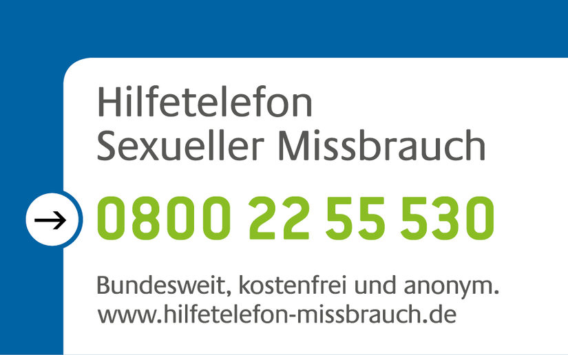 Hilfetelefonnummer Sexueller Missbrauch 08002255530