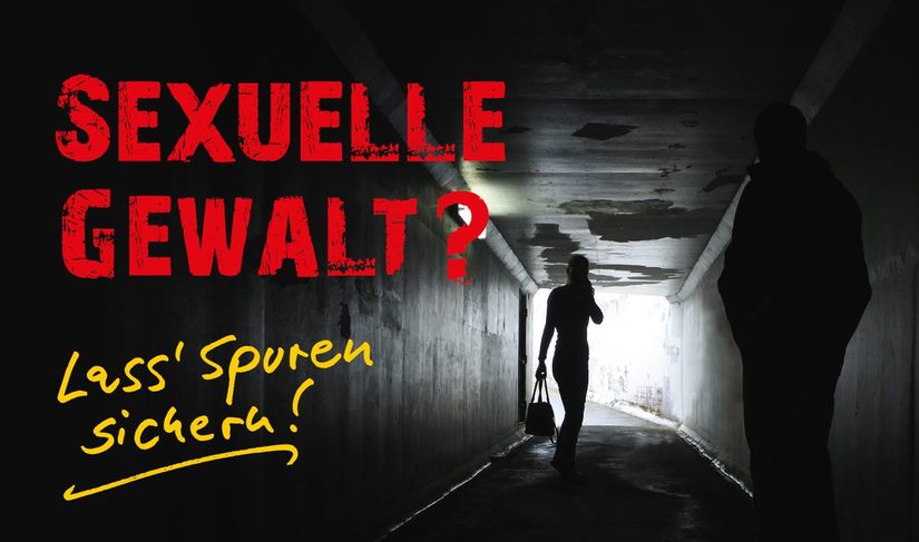 Verfolgung einer Frau im dunklen Tunnel