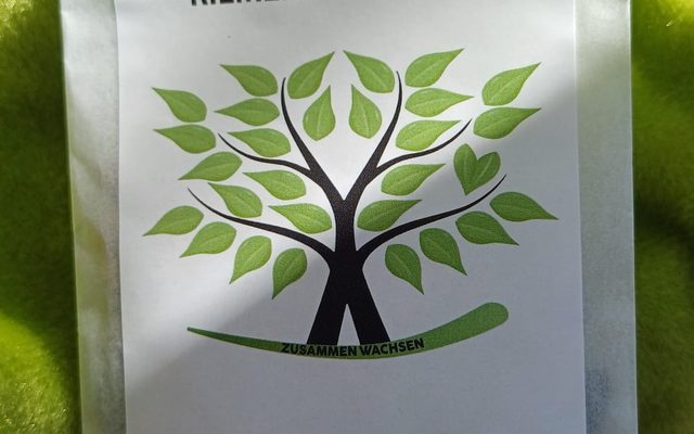 Das Samentütchen für die Kinder mit dem neuen Logo des GSV.