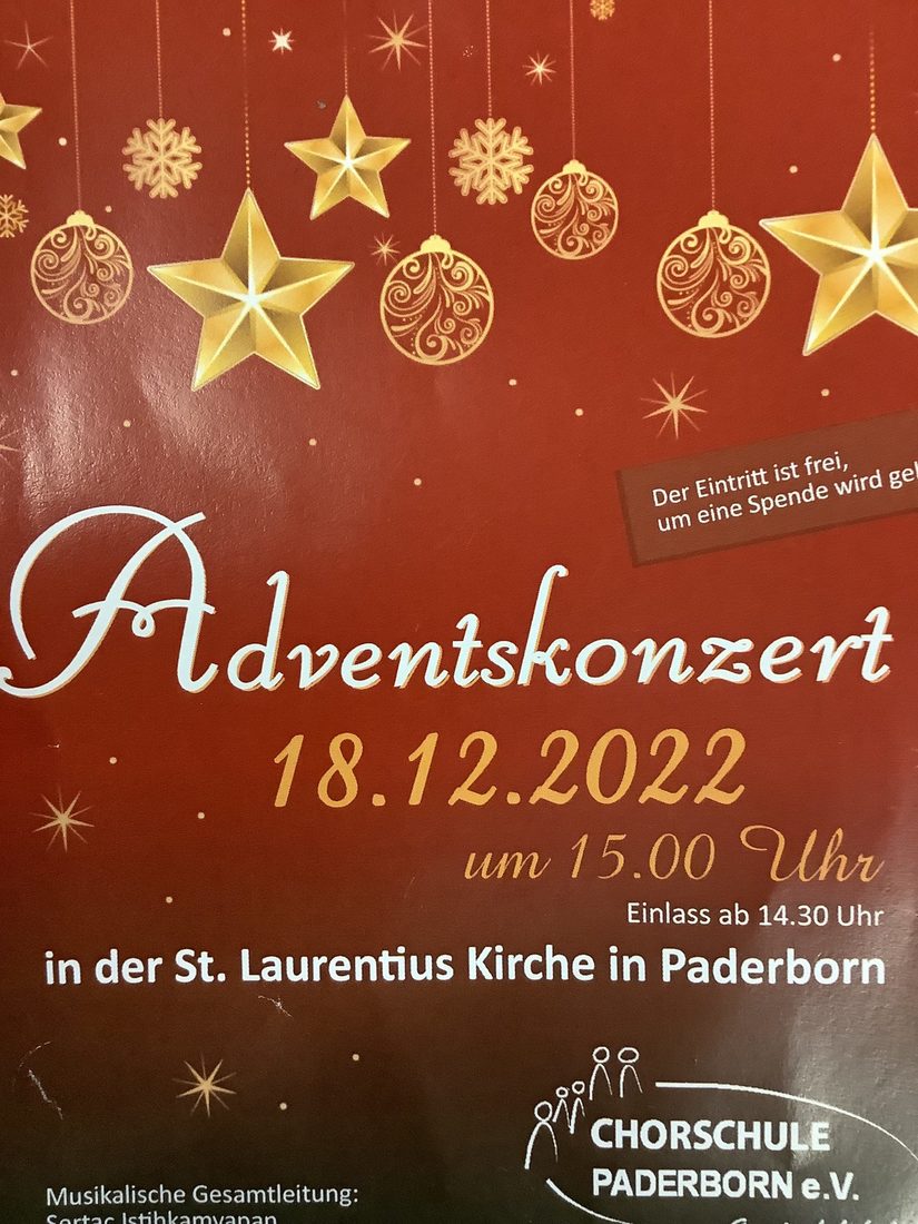 Das Plakat zum Adventskonzert