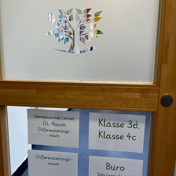 Beschilderung im Flur.