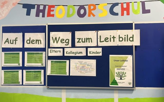 Aushang zum Leitbild.