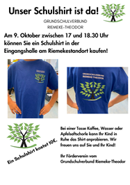 Schul-Shirt Verkauf