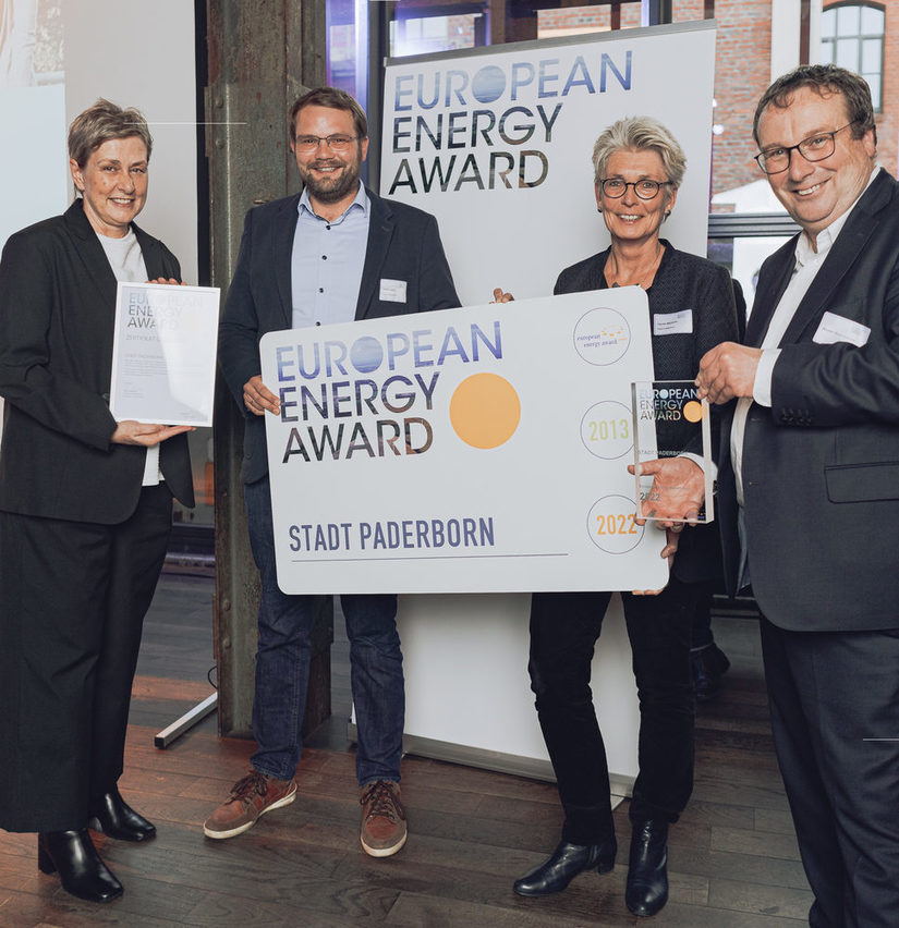 Die Stadt Paderborn wurde am 26. Oktober in Düsseldof mit dem European Energy Award (EEA) in Gold ausgezeichnet.