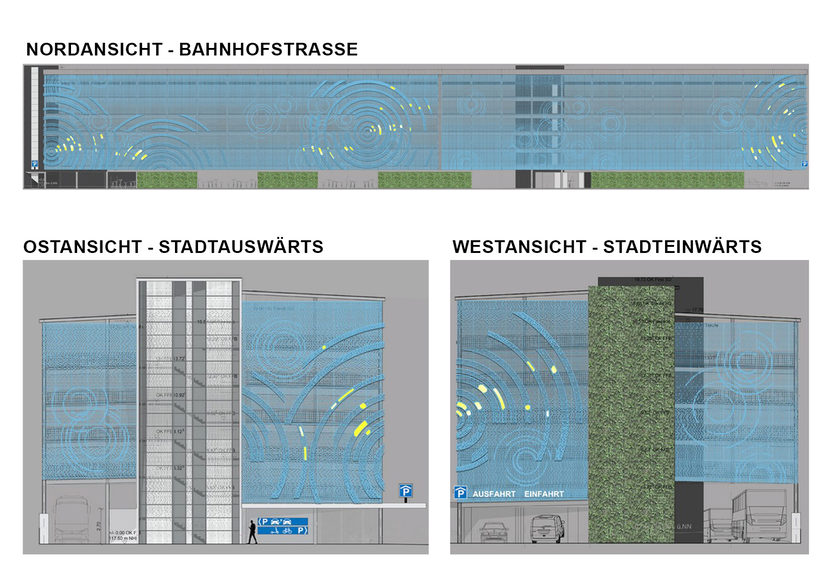 Glasfassade aus Metall und Glas