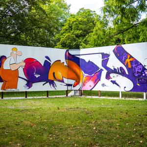 Graffitistern gestaltet von André Sedlaczek und Ka$h