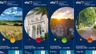 Die vier Cover der Programmhefte