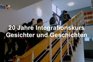 Menschen in einem Treppenhaus