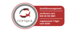 Logo Certqua, QM-Zertifizierung nach ISO 9001 und AZAV
