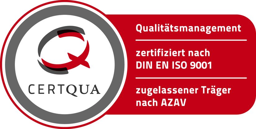 Zertifiziert nach DIN EN ISO 9001 und zugelassener Träger nach AZAV