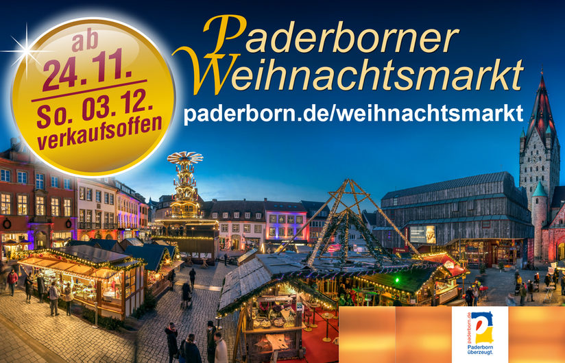 Plakat zum Weihnachtsmarkt in Paderborn