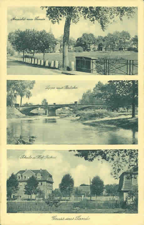 Ansichtskarte von Sande aus dem Jahr 1939