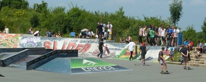 Skate-Contest auf dem Skate-Park im Goldgrund