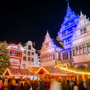 Fotos des Paderborner Weihnachtsmarkts vorm 1. Advent 2021. Foto: Besim Mazhiqi