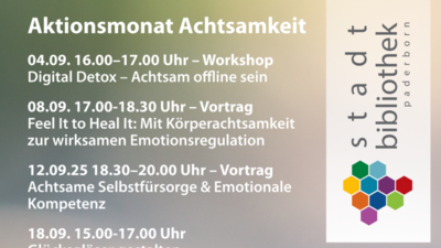 Plakat Aktionsmonat Achtsamkeit