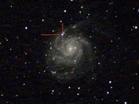 Supernova SN 2023ixf in der Spiralgalaxie M101