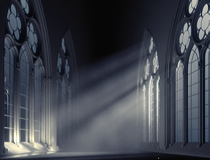 Screenshot aus der Eingangs-Video- Inszenierung der Gotik-Ausstellung im Diözesanmuseum, Fa. RMH, Köln