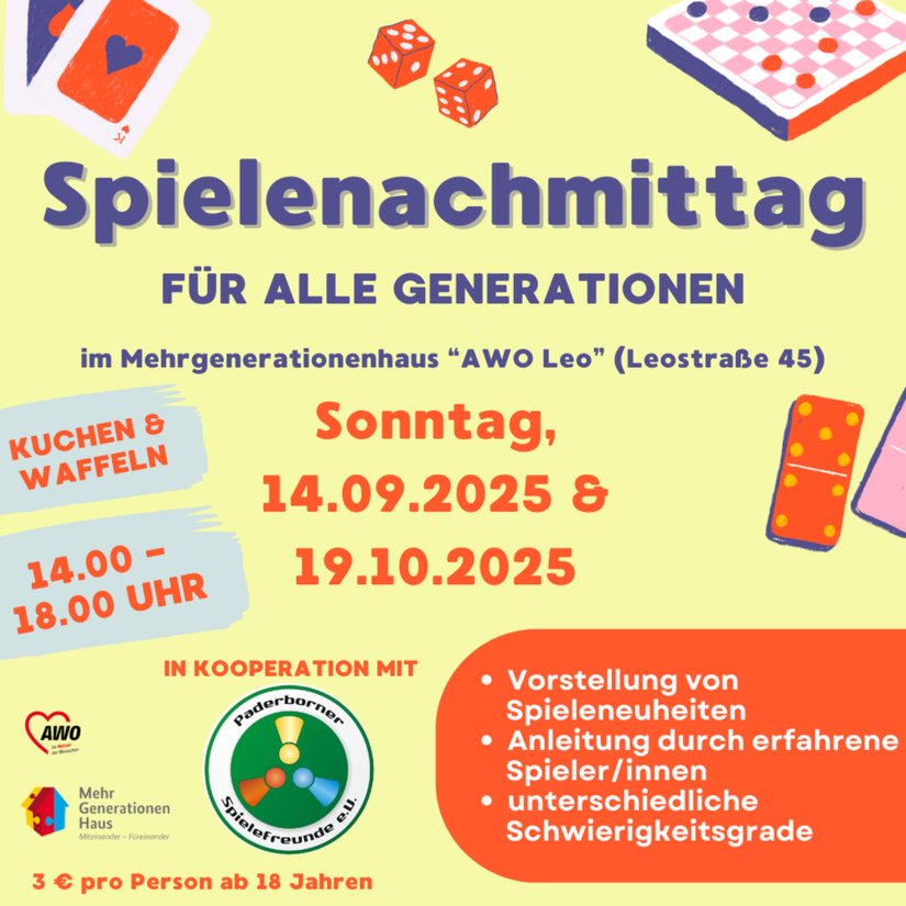 Spielenachmittag für alle Generationen
