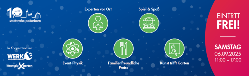 Einladung 10 jähriges Jubiläumsfest Stadtwerke Paderborn
