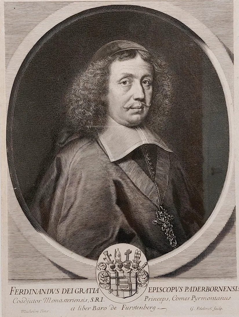Porträt von Ferdinand von Fürstenberg in der Monumenta Paderbornesia