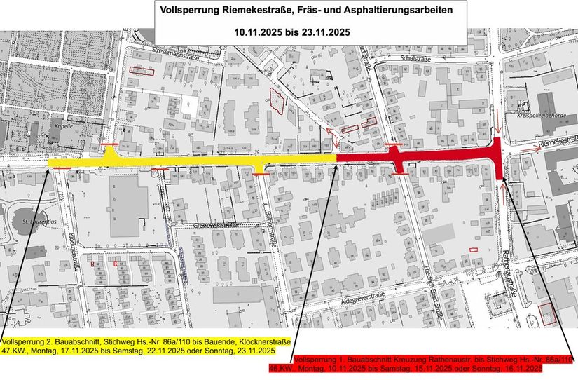 Vollsperrung Riemekstraße