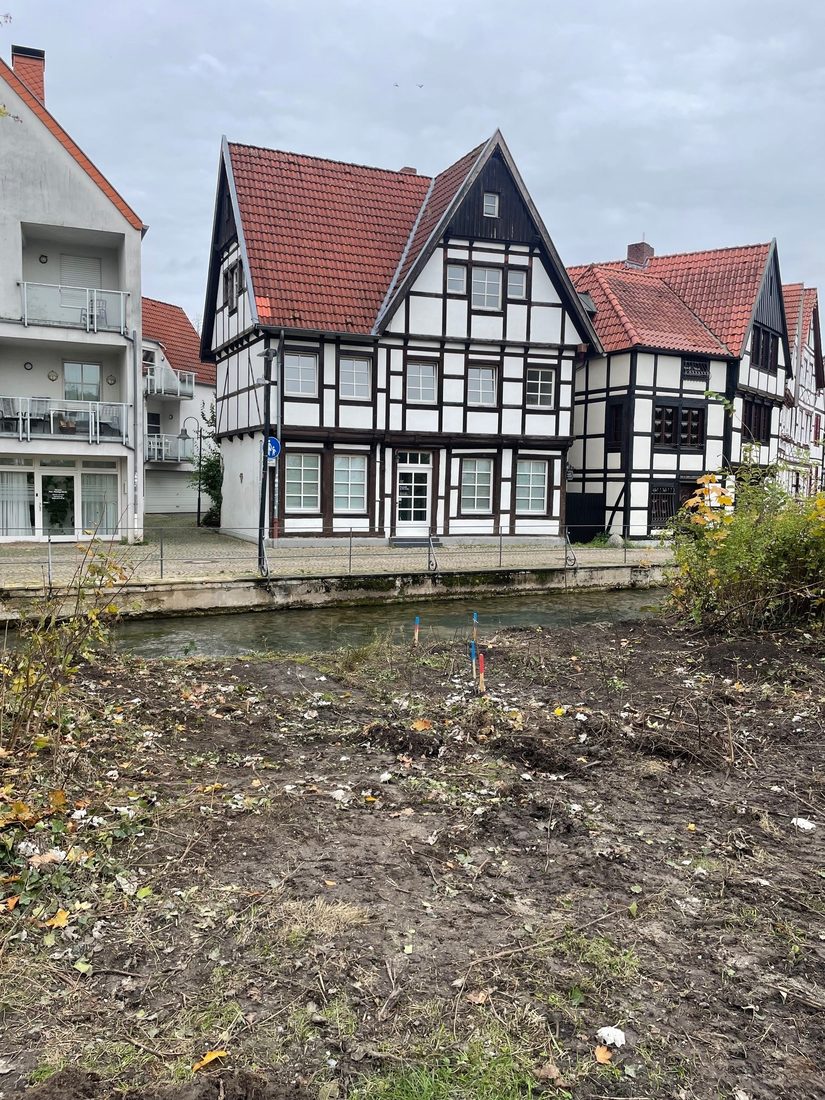 Einmessen von Bohrpunkten für Aussichtssteg