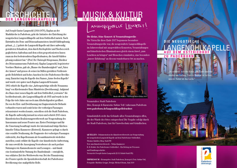 Flyer zur neugotischen Langenohlkapelle - Seite 1